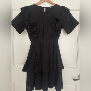 black elegant mini dress